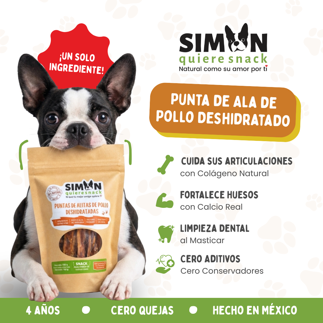 Snack para Mascota - Alita de Pollo Deshidratada