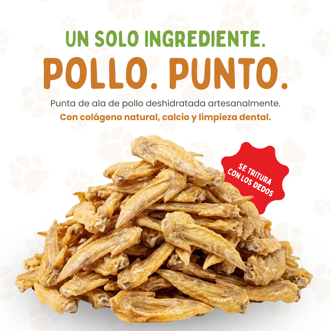 Snack para Mascota - Alita de Pollo Deshidratada